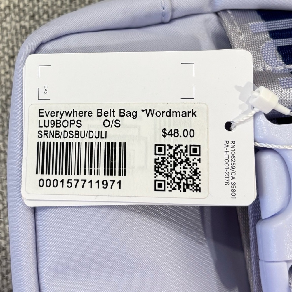 NWT Lululemon Everywhere Belt Bag Wordmark Serene Blue/Deep Sea Blue/Dusty Lilac - Picture 7 of 8